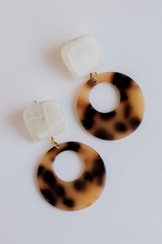 ivory Acrylic Drop Earrings Trendy White Plastic Earrings, Trendy White Earrings, Trendy White Resin Earrings, Acrylic Design, Tortoise Color, Ivory Earrings, Earrings Trendy, Upgrade Your Look, Acrylic Designs