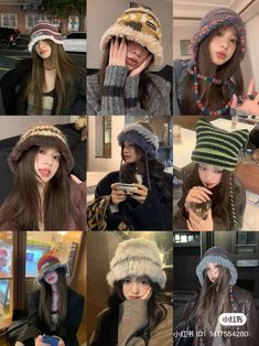 Winter Hat Aesthetic, Beanies Aesthetic, Mlb Shoes, Peony Aesthetic, Korean Winter Outfits, Hats For Girls, Kawaii Hat, Crochet Cat Hat, Summer Embroidery