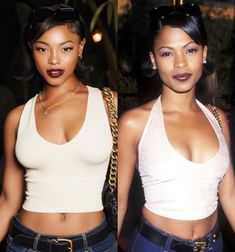 90s Casual Outfits Black Women, 1999 Fashion Black Women, 1990 Black Women, Nia Long 90s Makeup, 90s Style Outfits Black Women, Early 2000s Fashion Black Women Summer, 90s R&b Style, 90s Outfits For Black Women, Megan Good 2000s Outfits