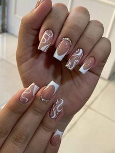 Aesthetic Nails Acrylic Summer, Aesthetic Nails Acrylic, Nails Acrylic Summer, Nagellack Trends, Aesthetic Nails, Nails Aesthetic, Holiday Nail, Nails 2021