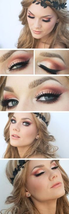 Dramatic eyes. Fall Wedding and Bridal makeup inspiration. Kelowna Makeup Artist. Mekap Mata, Linda Hallberg, Kesha, Makeup And Hair, Short Hairstyle, Prom Makeup, Gorgeous Makeup