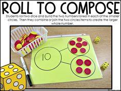 a roll to compose game with dices and numbers