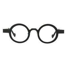 "Round eyeglasses are a type of eyewear characterized by circular lenses that sit within a circular or rounded frame. They have a classic and retro style, often associated with famous figures such as John Lennon or Harry Potter. Round eyeglasses come in a variety of materials, including metal, plastic, and acetate, and can be designed with different sizes and thicknesses of frames to suit different face shapes and personal styles.This designer round eyeglass frame is available with prescription Black Round Frame Sunglasses, Modern Black Round Sunglasses, Different Face Shapes, Round Prescription Glasses, Prescription Glasses Frames, Round Eyeglasses Frames, Eyeglass Lenses, Computer Glasses, Round Eyeglasses