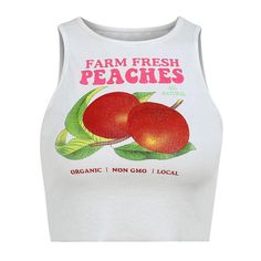 Fresh Peaches Ribbed Top boogzel apparel Goth Streetwear, Alt Clothes, Fresh Peaches, Vintage Crop Tops, Crop Top Casual, Corset Crop Top, Sleeveless Pullover, Womens Cami, Bodycon Fashion