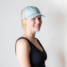 Sun Goddess, Sky Blue, UPF 50+ US Patent: 11,452,326 B2 Female Fit. Form. Function: The new standard in caps for Women by VIMHUE ProfileFitTM : designed for anatomy of female head Cap circumference scientifically based Panel height specifically sized for above the ear comfort Tapered panels provide cap stability for endurance sports Form: Stylish, sleek design for the modern woman Satin, smooth texture to touch Contemporary and custom color palettes Function: Ponytail freedom!! Hair up, down and Blue Hats With Upf 50+ And Adjustable Fit, Blue Visor Sun Hat With Upf 50+, Lightweight Upf 50+ Cap, Female Skull, Blue Wide-brim Sun Hat With Uv Protection, Blue Cap-shaped Sun Hat For Outdoor, Sun Goddess, Female Head, Intense Workout