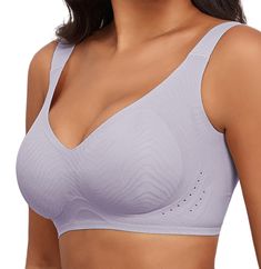 PRICES MAY VARY. FULLER COVERAGE CUPS：Women's bras wirefree with support bra for women everyday wear,exercise and offers back support.Three liquid soft supports enhance the tension of the underwear and better improve its anti sagging effect. U-shaped back, wrap the fat on the back, bid farewell to the Swim ring.The water ripple appearance adds a sense of fashion. LIGHTLY PADDED COMFORT BRA: Bras for women no underwire support, is basically seamless and non-see through. Provides smoothing across Bra For Big Cup No Wire, Supportive Full Coverage Intimates At Cheap Price, Cheap Sleeveless Bra With Built-in Support, Cheap Casual Bra With Medium Support, Cheap Nylon Tops With Built-in Bra, Affordable Full Coverage Summer Bra, Cheap Evening Tops With Built-in Bra, Best Bras For Large Bust Mesh, Cheap Seamless Bra With Medium Support