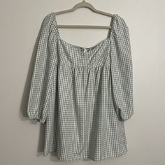 Gianni Bini Gingham Plaid Babydoll Peplum Mini Dress Size 10 Sweetheart Neck Mint Green New Cottagecore Can Be Worn As A Top/ Blouse *Note Due To Lighting And Variations Of Screen Resolution Color May Not Be Exact As Shown In Photos. See Photos For Measurements. Measurements Are Approximate Ships Same Day Or Next Morning Please Feel Free To Message Me With Any Concerns! Green Babydoll Dress, Gingham Dress, Gianni Bini, Sweetheart Neck, Babydoll Dress, Mint Green, Gingham, New Color, Baby Dolls