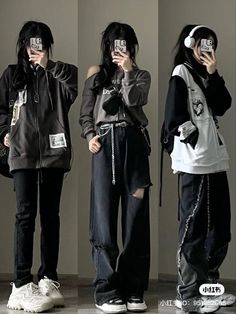 Pakaian Hipster, 일본 패션, Tomboy Outfits, Tomboy Style Outfits, Swaggy Outfits, Tomboy Fashion, Really Cute Outfits, Edgy Outfits, Korean Outfits