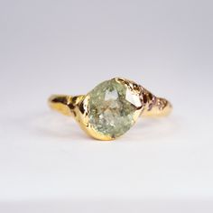 Green Montana, Brown Diamond Ring, Montana Sapphire Ring, Brown Diamonds, Earthy Green, Mossy Green, Diamond Alternatives, Montana Sapphire, Diamonds And Gold