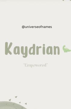 the words kadyrian are in green and white