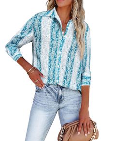 PRICES MAY VARY. Fabric: The button down shirts for women is made of soft material, it is not see through, lightweight, breathable and wrinkle free, comfy to touch and wear. US SIZE: XS=(US 0-2), S=(US 4-6), M=(US 8-10), L=(US 12-14), XL=(US 16-18), 2XL=(US 20-22) Features: black button up shirts woman,Modern and Graphic Art style, soft wrinkle free, casual button down shirts for women, long sleeve button down for big and tall women, blue paisley, green white floral, and black orange leaf printe Printed Chiffon Tops, Blouses Casual, Black Button Up Shirt, Work Formal, Button Down Shirt Dress, Work Blouses, Women's Button Down Shirt, Shirts Long Sleeve, Orange Leaf