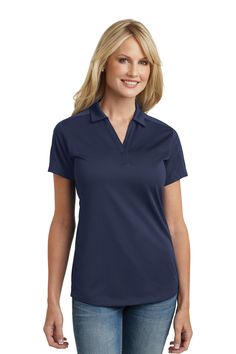 Shop Port Authority L569 in True Navy & get instant bulk discounts. This is 100.00% Polyester Women Polo Shirt | Ships Fast | Award-Winning Customer Service. Blue Polo Shirt, Plain Shorts, Port Authority, Polo Blue, Ladies Short, Performance Wear, Blue Polo, Fabric Collars, Polo Shirt Women