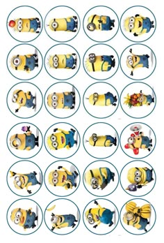 the despicable minion cupcake toppers