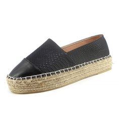 Women's Pleather Platform Slip-on Espadrilles (8- black) - CM12I4M95G7 - Women's Shoes, Loafers & Slip-Ons  #LoafersSlipOns #Women's #Shoes # #Loafers #& #SlipOns Sand Boots, Size 11 Women Shoes, Leather Loafers Women, Black Flats Shoes, Couple Shoes, Slip On Espadrilles, Platform Espadrilles, Shoe Inspiration, Leather Moccasins