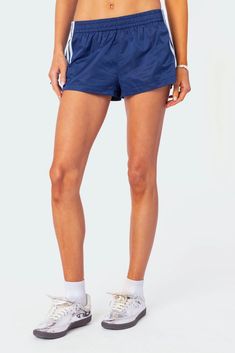 Shorts Elastic waist Side stripes Nylon Model wears size S Model height is 5'9 Item care: Wash with similar color Nylon Shorts, Swimwear Dress, Shorts White, Side Stripe, Athletic Shorts, S Models, Cotton Shorts, Short Outfits, Set Dress