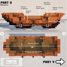 an image of a wooden ship with parts labeled