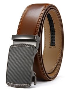 PRICES MAY VARY. Customizable Fit: Achieve the perfect fit with our innovative ratchet belt, offering up to 1/5" adjustments for comfort and precision. The easily removable buckle allows you to tailor the brown dress belt to your ideal size, reflecting your unique style confidently. Effortless to Use: Experience ultimate convenience with our brown mens leather belt. Simply slide it into the sliding buckle, pull through, and the click-it buckle automatically locks. Releasing the ratchet belt is j Mens Leather Belt, Mens Belt, Belt Men, Casual Dress Pants, Men's Belts, Belt Leather, Branded Belts, Leather Belts Men, Dress Belt