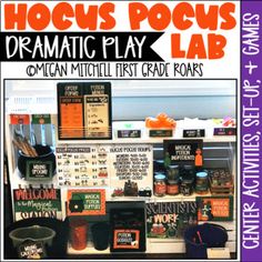 an advertisement for hoccus poss's dramatic play, which is featured on the wall