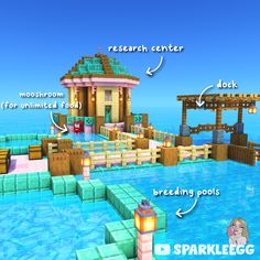 an image of a computer game showing the different parts of a pier and how to use it