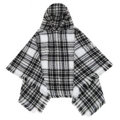 This Plaid Winter Scarf Hooded Pullover combines style, warmth, and versatility in one chic accessory. Featuring a classic plaid pattern, this Pullover-style scarf is designed with a cozy hood for added protection against the cold. The open-front design allows easy layering over your favorite outfits, making it a perfect choice for casual and dressy occasions. Soft and warm, it is ideal for staying comfortable while maintaining a fashionable look during the colder months. Perfect for adding a co Plus Size Belts, Plus Size Sleepwear, Suspenders For Women, Hooded Poncho, Poncho Style, Cold Weather Accessories, Chic Accessories, Hooded Pullover, Socks And Hosiery