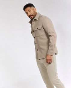 A staple in every well-dressed guy's wardrobe, this jacket is an essential you'll love. This lightweight, comfortable, and easy layering piece will be your go-to. Details Model is 6'1" and wears a size medium. Care: Hand wash cold. Do not bleach. Do not tumble dry. Cool iron. Dry clean for best results. Composition: 80% Polyester | 20% Rayon | 7DIAMONDS Men's Generation™ Shacket in Taupe | Size 2XL | Polyester/Cotton Well Dressed, Layering Pieces, Shirt Jacket, Love This, Layering, Bleach, Dry Clean, Composition, Hand Wash