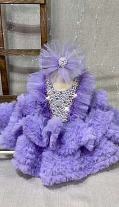 Lavender Ruffled Dress For Wedding, Purple Tulle Dress With Ruffles, Lavender Tulle Dress With Ruffles, Lavender Princess Dress With Ruffles, Purple Fairy Dress With Ruffles For Weddings, Elegant Purple Pageant Dress, Elegant Purple Tulle Pageant Dress, Lavender Tulle Dress For Pageant, Lavender Tulle Dress For Pageants