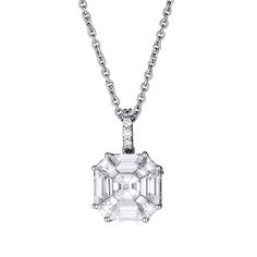 This dazzling 18kt white gold octagonal stud pendant showcases 1.97cts of round and various cuts of diamonds, some of which are expertly set to create the look of much larger stones. Handcrafted in Italy by ZYDO Italian Jewelry.Diamond Quality: Color F, Clarity VSDiamond Carat Weight: 1.97Dimension: 3/8 in. x 11/16 in.Length: Chain: 16.5 in. Cuts Of Diamonds, Italian Jewelry, Jewelry Diamond, Classic Chic, Pendant Rings, Ring Collections, Boutique Jewelry, High Quality Jewelry, Online Retail