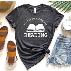 Funny Reading Shirt, Reader Shirt, I Love Reading, Book Shirt, Book Lover Gift, Bibliophile Shirt, Teacher Shirts, English Teacher Gift Bookish Cotton T-shirt With Letter Print, Screen Print Short Sleeve Tops, Literary Style Short Sleeve Screen Print Tops, Literary Black Cotton T-shirt, Bookish Letter Print T-shirt For School, School T-shirt With Letter Print In Bookish Style, Cotton Slogan T-shirt, Cotton Bookish Slogan T-shirt, Bookish Text Print Tops For School