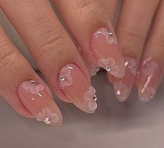 Cute Pink Nails Design Girly, Gorgeous Nails Designs Classy, Pink Elegant Nails, Elegant Touch Nails, Cute Pink Nails, Asian Nails, Classy Nail Designs, Subtle Nails, Grunge Nails