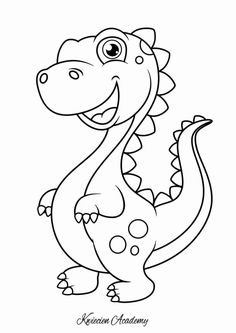 a cartoon dinosaur that is smiling for the camera