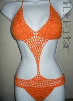 Crochet Swimsuit.  Crochet Monokin. PDF Pattern. Crochet Beach. Crochet Summer Crop Tops Crochet, Crochet Swimwear Pattern, Bikinis Crochet, Swimwear Pattern, Crochet Bra