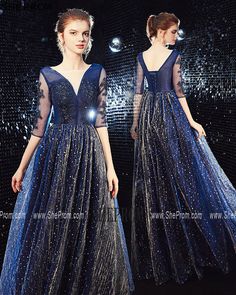 $109.89, Navy Blue Sparkly Long Formal Prom Dress With Half Sleeves No#AM79046 at SheProm. #SheProm is an online store with thousands of dresses, range from Prom,Formal,Party,Blue,A Line Dresses,Sparkly Dresses,Sequin Dresses,Long Dresses and so on. Not only selling #PromDresses more and more trendy dress styles will be updated daily to our store. Shop now to get $5-10 off! Trendy Dress Styles, Sparkly Dresses, Formal Prom Dresses Long, Long Sequin Dress, Dresses Sequin, Formal Prom Dress, Line Dresses, Sequin Dresses, Trendy Dress