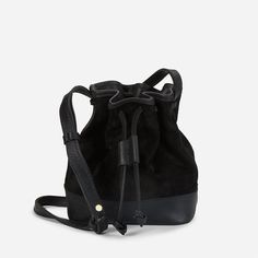 Topa Mini Bucket Bag Tote Bags Black Suede Minimal Bags, Mini Bucket Bag, Phone Items, Essential Accessories, Bucket Handbags, Mini Bucket Bags, Mini Bucket, Purse Styles, Leather Bucket Bag