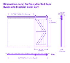 the measurements for a sliding barn door