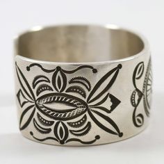 Sterling Silver Cuff Bracelet with Intricate Stamped and Filed Designs. 1.125" Cuff Width 5.75" Inner Circumference, plus 1.125" opening (6.875" Total Circumference Medium-Large) Sterling Silver Cuff Bracelet, Sterling Silver Cuff, Silver Cuff Bracelet, Silver Cuff, Cuff Bracelet, Cuff, Stamp, Bracelet, Sterling Silver