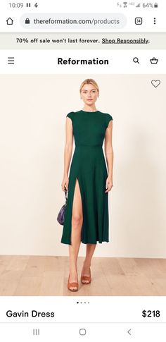 The Reformation, Midi Length Dress, Midi Length, High Low Dress, Sleeveless Formal Dress, Cap Sleeves, Bodice, Colorful Dresses, Dresses For Work