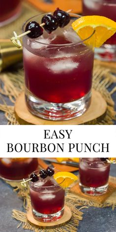 Christmas Punch With Bourbon, Hot Bourbon Cocktails, Bourbon Party Punch, Snacks For Bourbon Tasting, Bourbon Punch Recipes For A Crowd, Bourbon Drinks For A Crowd, Holiday Punch With Bourbon, Bourbon Sangria Recipes, Bourbon Punch Recipes