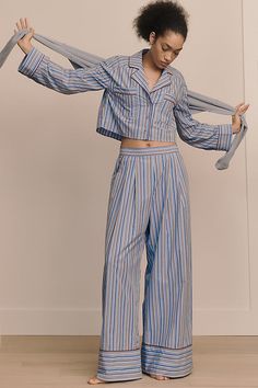 Find ANTHROPOLOGIE Cropped Pajama Shirt on Editorialist. Cotton Button front Hand wash Imported Cropped Pajama Shirt in Blue, Women's, Size: XS, Cotton Tomboy Pajamas, Women Tomboy, Long Pajama Pants, Cami Romper, Comfortable Pajamas, Lace Nightgown, Pajama Dress, Pyjama Bottoms, Front Hand