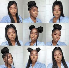 Medium Box Braids Hairstyles For Black Women, Toddler Hair Styles, Hair Solution, Cute Box Braids, African Hair Braiding Styles, Box Braids Hairstyles For Black Women