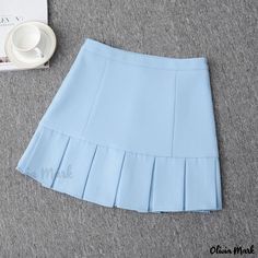 Olivia Mark - Academy Style Bodycon Pleated Skirt Mini Skirt Midi Skirt High Waist Solid Ruffled Skort, Solid Color Mini Pencil Skirt, Fitted Solid Color Mini Pleated Skirt, Fitted Mini Pleated Skirt In Solid Color, Solid Ruffled Mini Skirt, Casual Solid Color Tennis Skirt With Ruffles, Casual Skort With Pleated Hem, Casual Skirted Skort With Pleated Hem, Pleated Skirted Skort