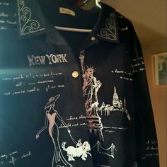 Size Extra Large Brand Cactus Button Down Shirt. It's Got New York Scenes On It Like The Statue Of Liberty And Stuff Like That And Rhinestones It's Pretty Cool And It's New With Text That's Plus Cactus Clothes, The Statue Of Liberty, Pretty Cool, Statue Of Liberty, Shirt Color, Long Sleeve Shirt, Button Down Shirts, Button Downs, Sleeve Shirt