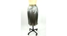 1980s silver metallic skirt gold sequin waist pencil skirt City Girl Size M Size 10 Silver Metallic Skirt, Rainbow Suspenders, Jordache Jeans, Metallic Skirt, Vintage Runway, Kick Pleat, 1980s Fashion, Womens Skirts, Gold Sequin