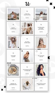 Instagram Post Templates by Amelia Puzzle Template Instagram, Elegant Instagram, Minimal Template