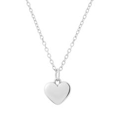 Our gorgeous Puffed Heart Pendant is here to make a LOVE-ly addition to your stack. Featuring the latest puffed 3d jewellery trend in the form of a dainty, chubby heart charm.  Size & Materials:   Chain Length: 40cm long with 5cm Extension Chan Thickness: 1mm Pendant Size: 12mm  925 Sterling Silver All sterling silver jewellery will tarnish (oxidise) over time as this is the metal's natural way of reacting to the oxygen in the air. Tarnishing will generally happen much faster if it comes into contact with agents such as perfume, salty air, sulphur, skin creams, hairspray, chlorine and acidic skin pH which triggers a chemical reaction. The reaction then leaves a thin, discoloured layer on the surface of the metal. The amount of tarnishing that occurs is dependent on the skin and care habits Nickel-free Heart Necklace For Everyday Wear, Everyday Nickel-free Heart Shaped Necklaces, Everyday Heart-shaped Nickel-free Necklaces, Silver Heart Pendant Jewelry With Heart Print, Everyday Heart-shaped Nickel-free Necklace, Everyday Heart Shaped Nickel Free Necklace, Everyday Tiny Heart Charm Necklaces, White Gold Charm Necklaces For Valentine's Day, Everyday White Gold Charm Necklaces For Valentine's Day