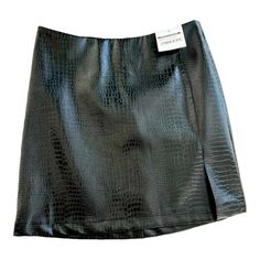 Black Faux Leather Snakeskin Skirt With Slit Snakeskin Skirt, Black Faux Leather, Snake Skin, Womens Skirt, Faux Leather, Skirt, Wardrobe, Grey, Full Service