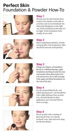 Bobbi's Make Up LessonLesson 2Perfect SkinFoundationPowder How-To Makeup Lessons For Beginners, Where To Apply Foundation, How To Apply Powder, How To Apply Powder Foundation, How To Put Foundation On Correctly, Powder Foundation How To Apply, How To Apply Foundation Correctly, Starting Makeup, Make Up Lessons