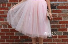 Claire Blush Pink Soft Tulle Skirt - Below Knee Midi Spring Tulle Skirt With Stretch, Cute Tulle Skirt For Summer, Spring Stretch Tulle Skirt, Chic Spring Tulle Skirt, Spring Balletcore Stretch Skirt, Balletcore Stretch Skirt For Spring, Stretch Balletcore Skirt For Spring, Spring Feminine Tulle Skirt, Feminine Spring Tulle Skirt