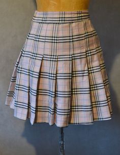 This dress is so cute it will make the Plastic jealous.   Waist= 28in  Shoulder to hem= 30in Side Zipper= 6in Medium Cute Mini Skirt For School, Spring Fitted Plaid Skort, School Fitted Plaid Mini Skirt, Casual Fitted Plaid Skort, Cute Fitted Mini Skirt For School, Cute Plaid Skirt For Spring, Fitted Plaid Mini Skirt For Spring, Cute Fitted Skirt For School, Pleated Plaid Skort For Spring