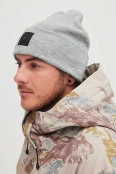 Fine knit beanie. Double layer construction with a fold and a centrally placed rubber badge. O'Neill Unisex beanie 50% Recycled Polyester, 50% Acrylic Regular fit Double layer Fold over | O'Neill Men's Cube Beanie in Sil Melee, Acrylic/Polyester/Rubber Casual Gray Beanie For Outdoor, Functional Winter Beanie Hat, Lightweight Beanie For Outdoor, Winter Outdoor Beanie With Logo Patch, Fold Over, Knit Beanie, Double Layer, Knitting