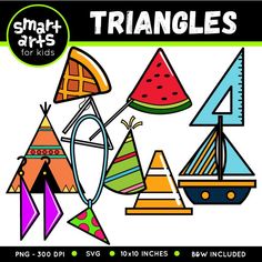 Triangle Instrument, Triangle Objects, Traffic Cone, Triangle Art, Circle Drawing, 2d Shapes, Smart Art, Clip Arts, Shape Art